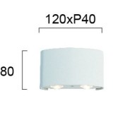 VIOKEF 4211000 | Twist-VI Viokef zidna svjetiljka 4x LED 340lm 3000K IP54 bijelo