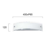 VIOKEF 454500 | Fina-VI Viokef zidna svjetiljka 2x E14 opal mat, prozirna, krom