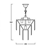 ZUMA LINE 17106/3+1-CHR | Amedeo Zuma Line visilice svjetiljka s mogućnošću skraćivanja kabla 4x E14 krom, prozirno