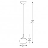 ZUMA LINE P0076-01A | Crystal-ZL Zuma Line visilice svjetiljka okrugli 1x G9 krom, dim, prozirno