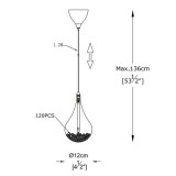 ZUMA LINE P0226-01A | Perle Zuma Line visilice svjetiljka kapsula 1x G4 krom, prozirno, kristal