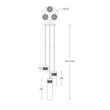 ZUMA LINE P0389-03D-F4AC | Gem Zuma Line visilice svjetiljka cilindar s podešavanjem visine 3x G9 krom, prozirno, kristal