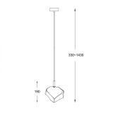 ZUMA LINE P0488-01F-F4AC | Rock-ZL Zuma Line visilice svjetiljka s mogućnošću skraćivanja kabla 1x G9 krom, prozirno