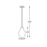 ZUMA LINE P19066A-D18 | Bresso Zuma Line visilice svjetiljka 1x E27 krom, dim, prozirno