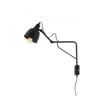 ALDEX 1002C1_M | Soho-AL Aldex zidna svjetiljka sa prekidačem na kablu elementi koji se mogu okretati 1x E27 crno