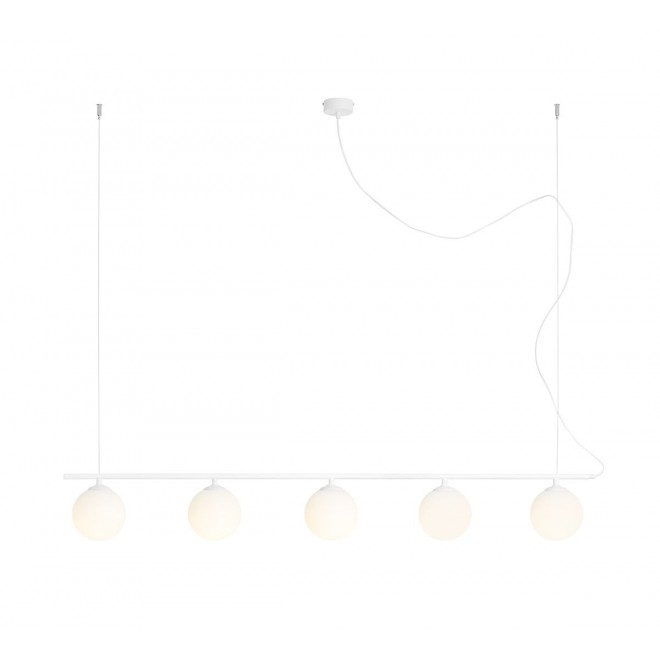 ALDEX 1006F | Beryl Aldex visilice svjetiljka 5x E14 bijelo, opal