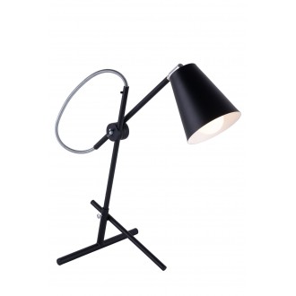 ALDEX 1008B1 | Arte Aldex stolna svjetiljka 55,5cm sa prekidačem na kablu elementi koji se mogu okretati 1x E27 crno, krom, bijelo