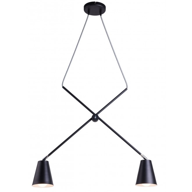 ALDEX 1008H1 | Arte Aldex visilice svjetiljka elementi koji se mogu okretati 2x E27 crno, bijelo, krom