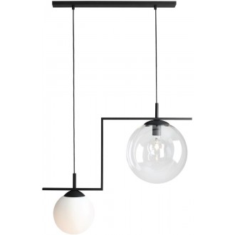 ALDEX 1038H1 | Zac Aldex visilice svjetiljka 2x E27 crno, opal, prozirno