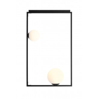 ALDEX 1040PL_H1 | Frame-AL Aldex stropne svjetiljke svjetiljka 1x E27 + 1x E14 crno, opal