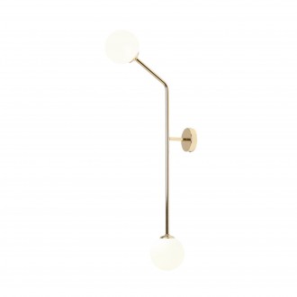 ALDEX 1064D30_2 | Pure-AL Aldex zidna svjetiljka 2x E14 zlatno, opal