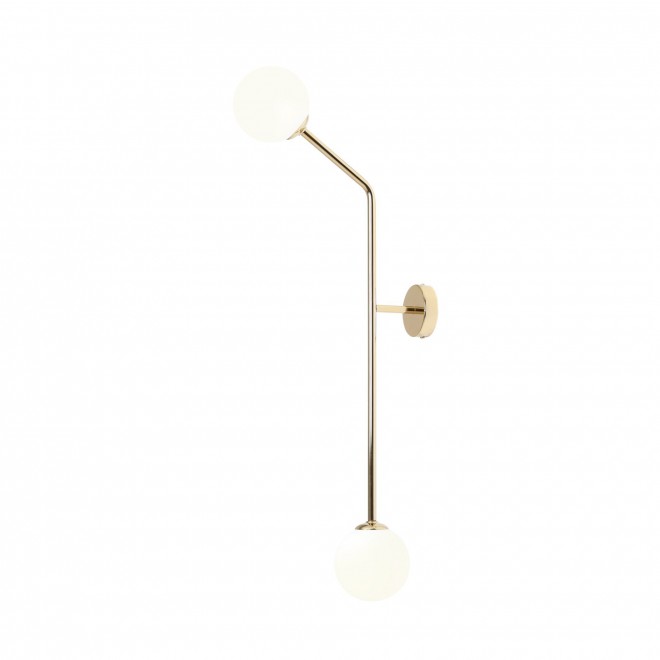 ALDEX 1064D30_2 | Pure-AL Aldex zidna svjetiljka 2x E14 zlatno, opal