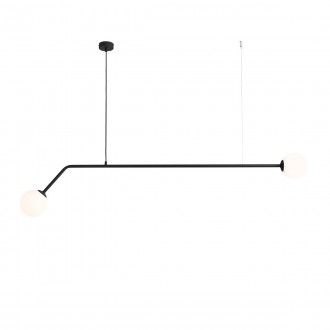ALDEX 1064H1 | Pure-AL Aldex visilice svjetiljka 2x E14 crno, opal