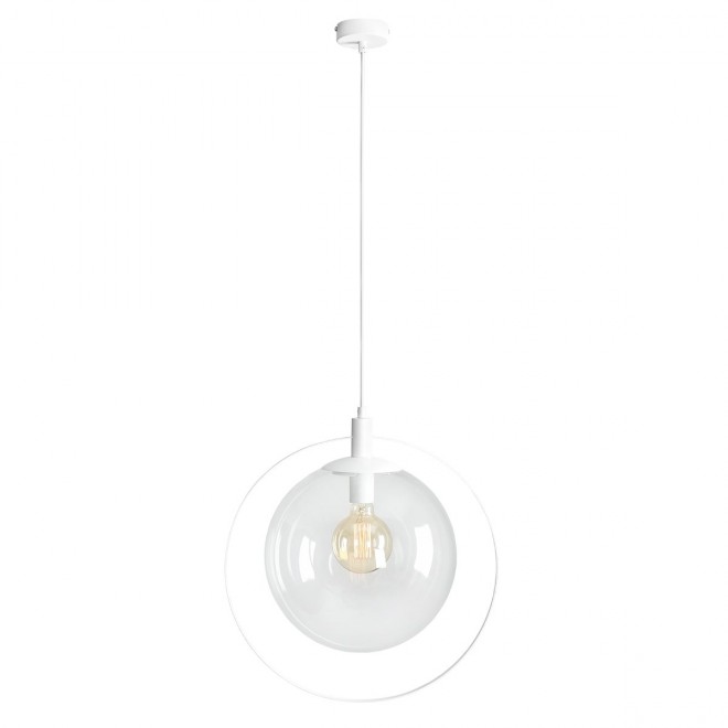 ALDEX 1065G | Aura-AL Aldex visilice svjetiljka 1x E27 bijelo, prozirno