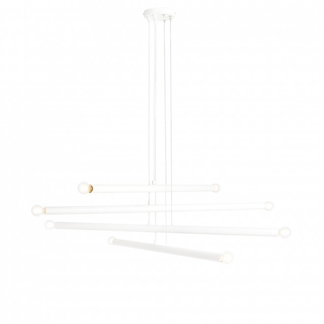 ALDEX 1072P | Tubo-AL Aldex visilice svjetiljka šipka 8x E14 bijelo
