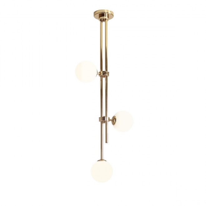 ALDEX 1073PL_E30 | Harmony-AL Aldex visilice svjetiljka 3x E14 zlatno, opal