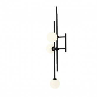 ALDEX 1073Y1 | Harmony-AL Aldex zidna svjetiljka 3x E14 crno, opal