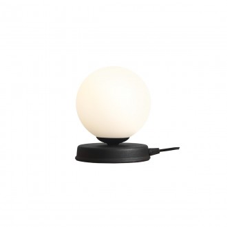 ALDEX 1076B1_S | Ball-AL Aldex stolna svjetiljka kuglasta 17cm sa prekidačem na kablu 1x E14 crno, opal