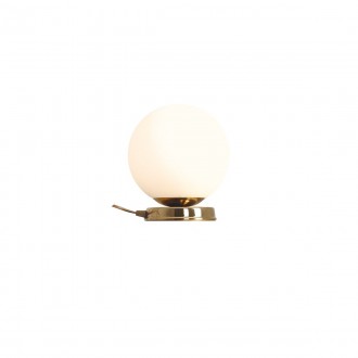 ALDEX 1076B30_M | Ball-AL Aldex stolna svjetiljka kuglasta 23cm sa prekidačem na kablu 1x E27 zlatno, opal