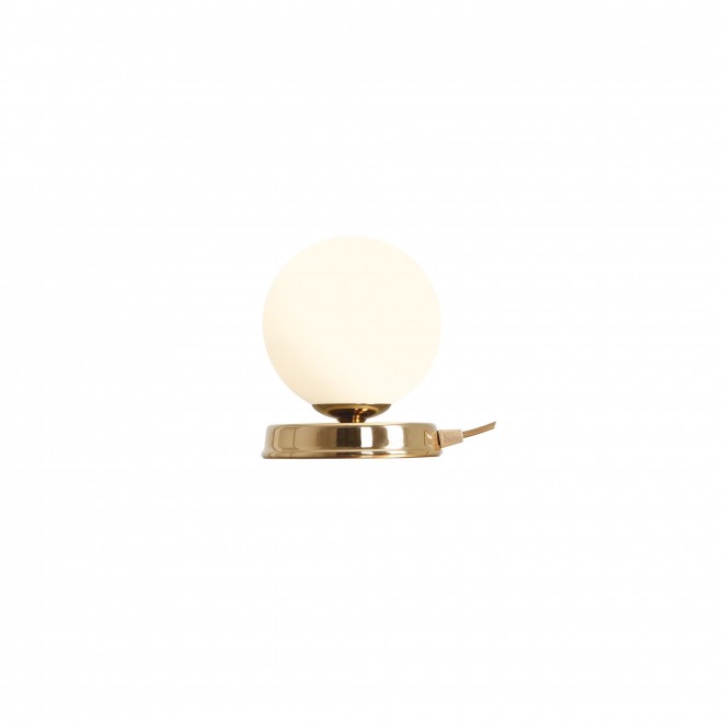 ALDEX 1076B30_S | Ball-AL Aldex stolna svjetiljka kuglasta 17cm sa prekidačem na kablu 1x E14 zlatno, opal