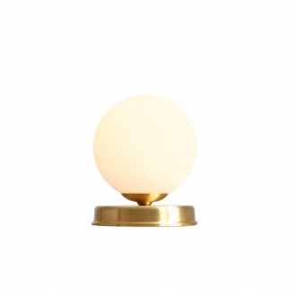 ALDEX 1076B40_S | Ball-AL Aldex stolna svjetiljka kuglasta 17cm sa prekidačem na kablu 1x E14 mesing, opal
