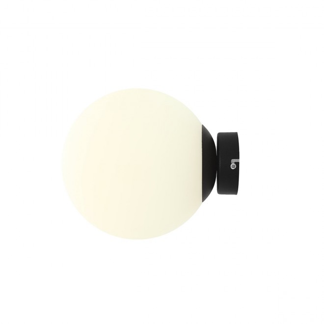 ALDEX 1076C1_M | Ball-AL Aldex zidna svjetiljka kuglasta 1x E27 crno, opal