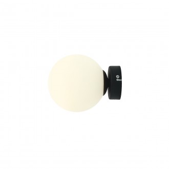 ALDEX 1076C1_S | Ball-AL Aldex zidna svjetiljka kuglasta 1x E14 crno, opal