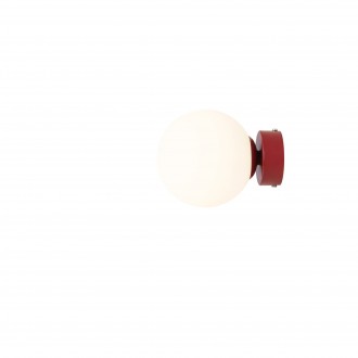 ALDEX 1076C15_S | Ball-AL Aldex zidna svjetiljka kuglasta 1x E14 bordo, opal