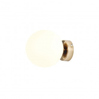 ALDEX 1076C30_S | Ball-AL Aldex zidna svjetiljka kuglasta 1x E14 zlatno, opal