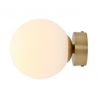 ALDEX 1076C40_S | Ball-AL Aldex zidna svjetiljka kuglasta 1x E14 mesing, opal