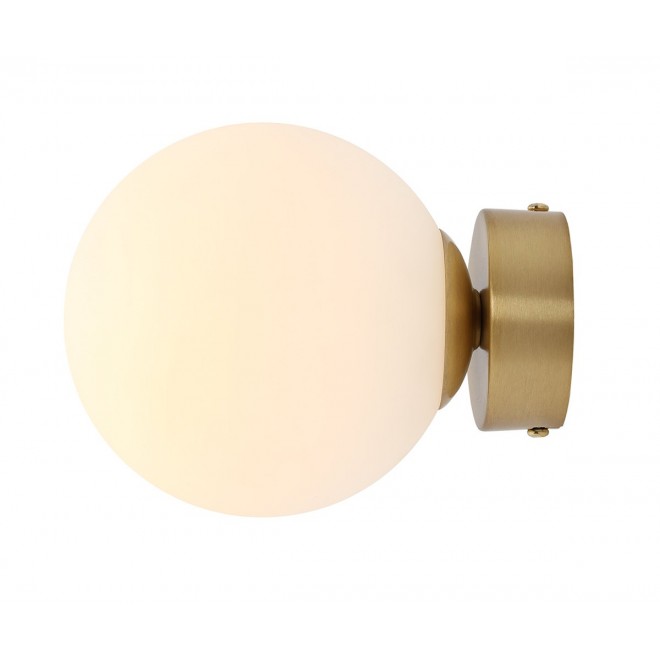 ALDEX 1076C40_S | Ball-AL Aldex zidna svjetiljka kuglasta 1x E14 mesing, opal