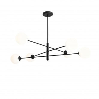 ALDEX 1090PL_K1 | Homme Aldex visilice svjetiljka 6x E14 crno, opal