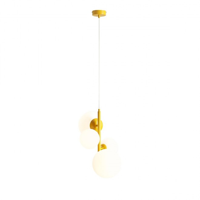 ALDEX 1091L14 | Bloom-AL Aldex visilice svjetiljka 2x E27 + 2x E14 žuto, opal