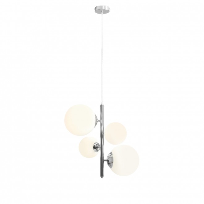ALDEX 1091L4 | Bloom-AL Aldex visilice svjetiljka 2x E27 + 2x E14 krom, opal