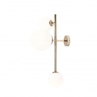 ALDEX 1092Y30 | Dione-AL Aldex zidna svjetiljka 1x E27 + 2x E14 zlatno, opal