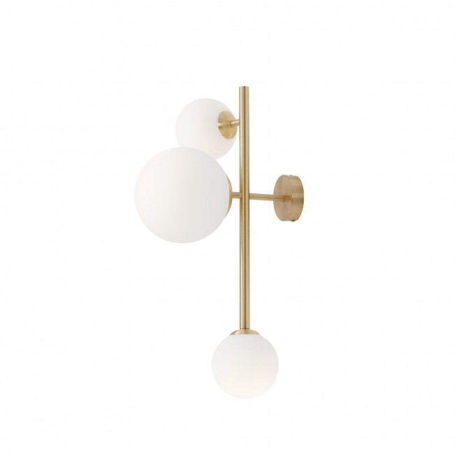 ALDEX 1092Y40 | Dione-AL Aldex zidna svjetiljka 1x E27 + 2x E14 mesing, opal
