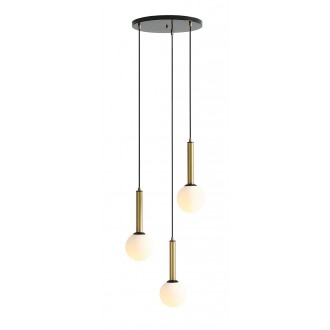 ALDEX 1098E_1 | Rinn Aldex visilice svjetiljka 3x E14 crno, zlatno, opal