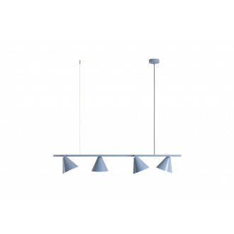 ALDEX 1108L16 | Form-AL Aldex visilice svjetiljka elementi koji se mogu okretati 4x E27 pastel plava, bijelo
