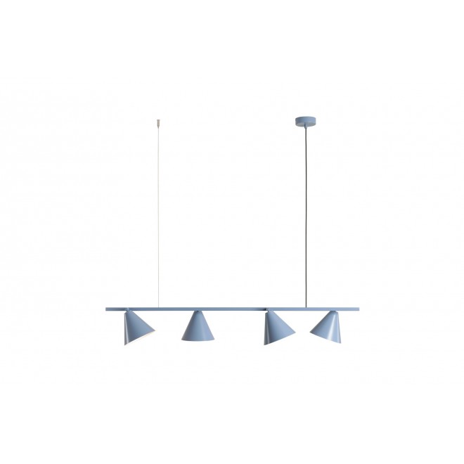 ALDEX 1108L16 | Form-AL Aldex visilice svjetiljka elementi koji se mogu okretati 4x E27 pastel plava, bijelo