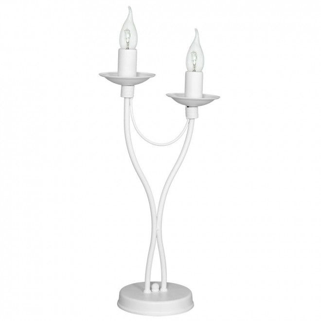 ALDEX 397B_M | Roza Aldex stolna svjetiljka 47cm sa prekidačem na kablu 2x E14 bijelo