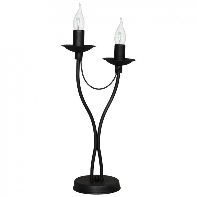 ALDEX 397B1_M | Roza Aldex stolna svjetiljka 47cm sa prekidačem na kablu 2x E14 crno