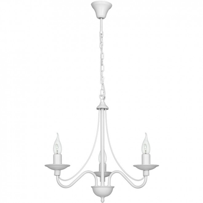 ALDEX 397E | Roza Aldex luster svjetiljka 3x E14 bijelo
