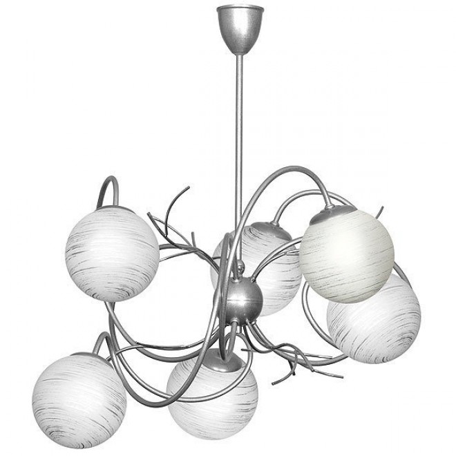 ALDEX 556K | RomanceA Aldex stropne svjetiljke svjetiljka 6x E14 srebrno, bijelo
