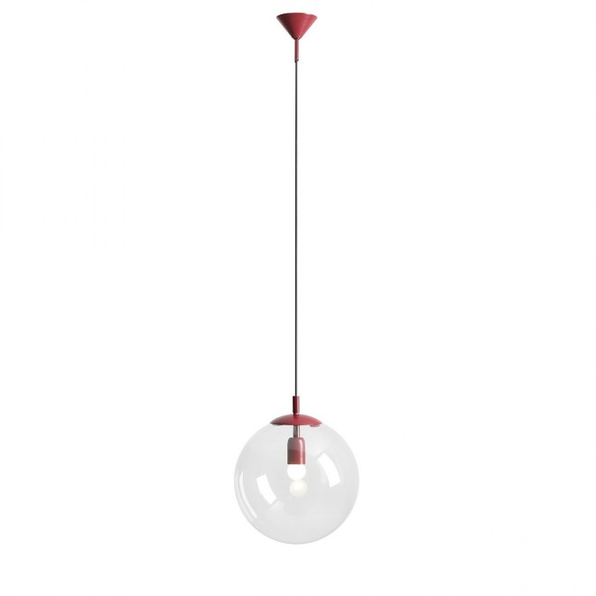 ALDEX 562G15 | Globe-AL Aldex visilice svjetiljka 1x E27 bordo, prozirno