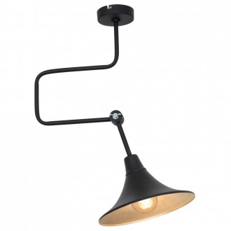 ALDEX 771G1 | Antika Aldex stropne svjetiljke svjetiljka elementi koji se mogu okretati 1x E27 crno, zlatno