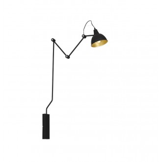 ALDEX 843C_1 | Aida-Bibi Aldex zidna, stropne svjetiljke svjetiljka elementi koji se mogu okretati 1x E27 crno, zlatno