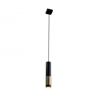 AMPLEX 8362 | Kavos Amplex visilice svjetiljka 1x GU10 crno, sjajni zlatni bakar