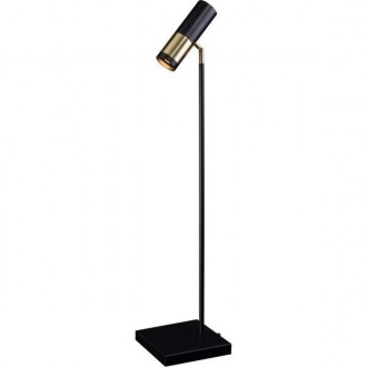 AMPLEX 8376 | Kavos Amplex stolna svjetiljka 95cm s prekidačem elementi koji se mogu okretati 1x GU10 crno, sjajni zlatni bakar