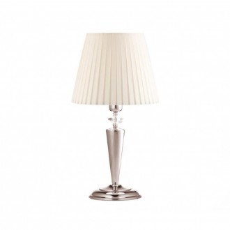 AMPLEX 8692 | Lilosa Amplex stolna svjetiljka 179cm sa prekidačem na kablu 1x E27 krom, bijelo, prozirno