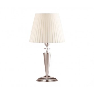 AMPLEX 8698 | Lilosa Amplex stolna svjetiljka 59cm sa prekidačem na kablu 1x E27 krom, bijelo, prozirno